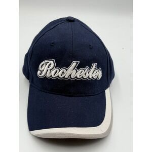 ✨Rochester Hat Baseball Cap‎ Embroidered Logo Navy Blue Adjustable Strap